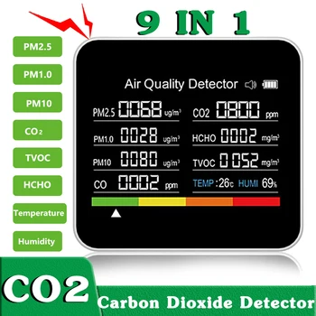 Ауа сапасының жаңа мониторы TVOC HCHO PM2.5 PM1.0 PM10 температура ылғалдылығын анықтау қолданбасын басқару